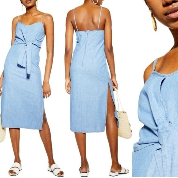 Topshop Dresses & Skirts - Top Shop front wrap dress with side slits size: 6